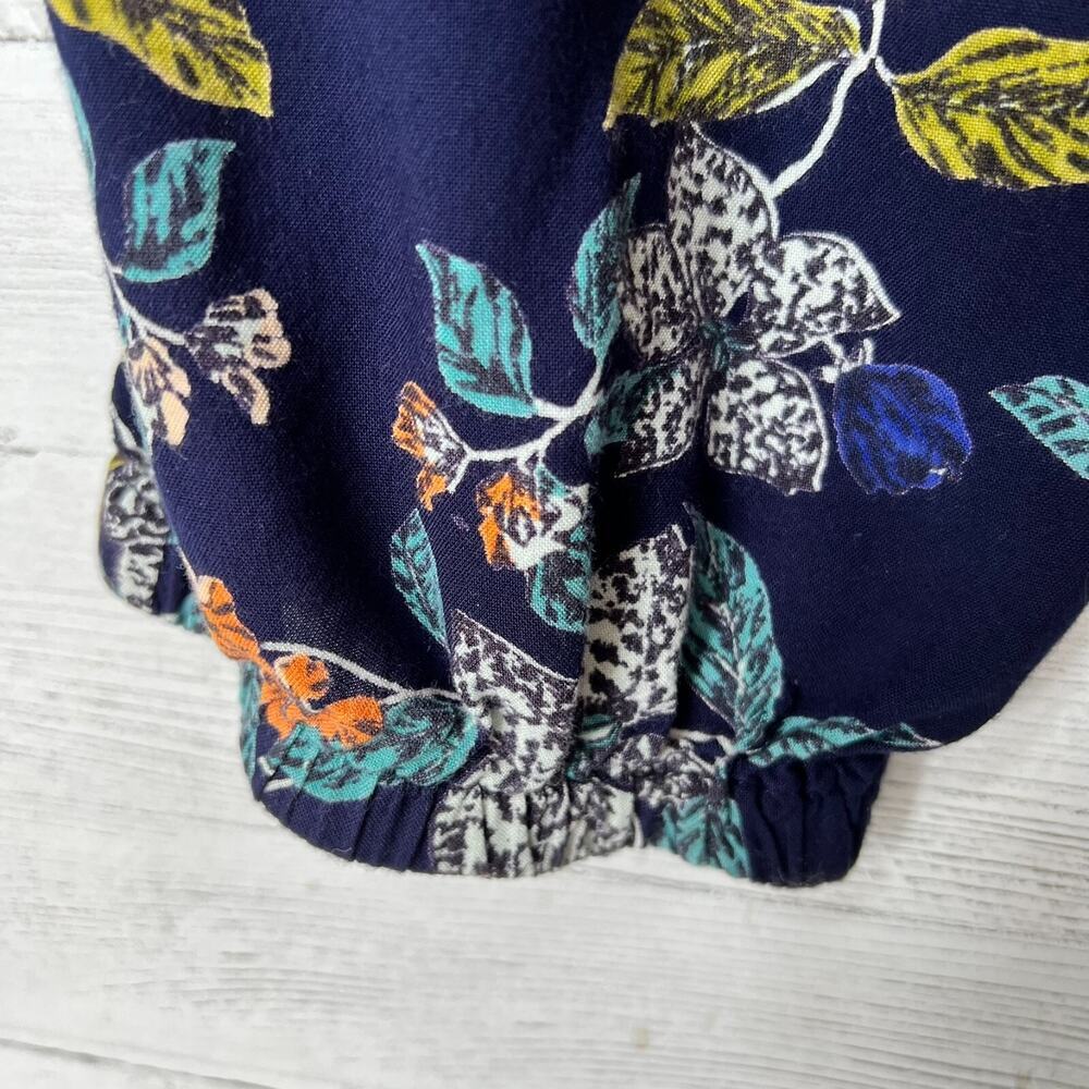 Angie Jumpsuit Womens Size Small Colorful Floral Ruffles Strapless Summertime - Picture 9 of 13